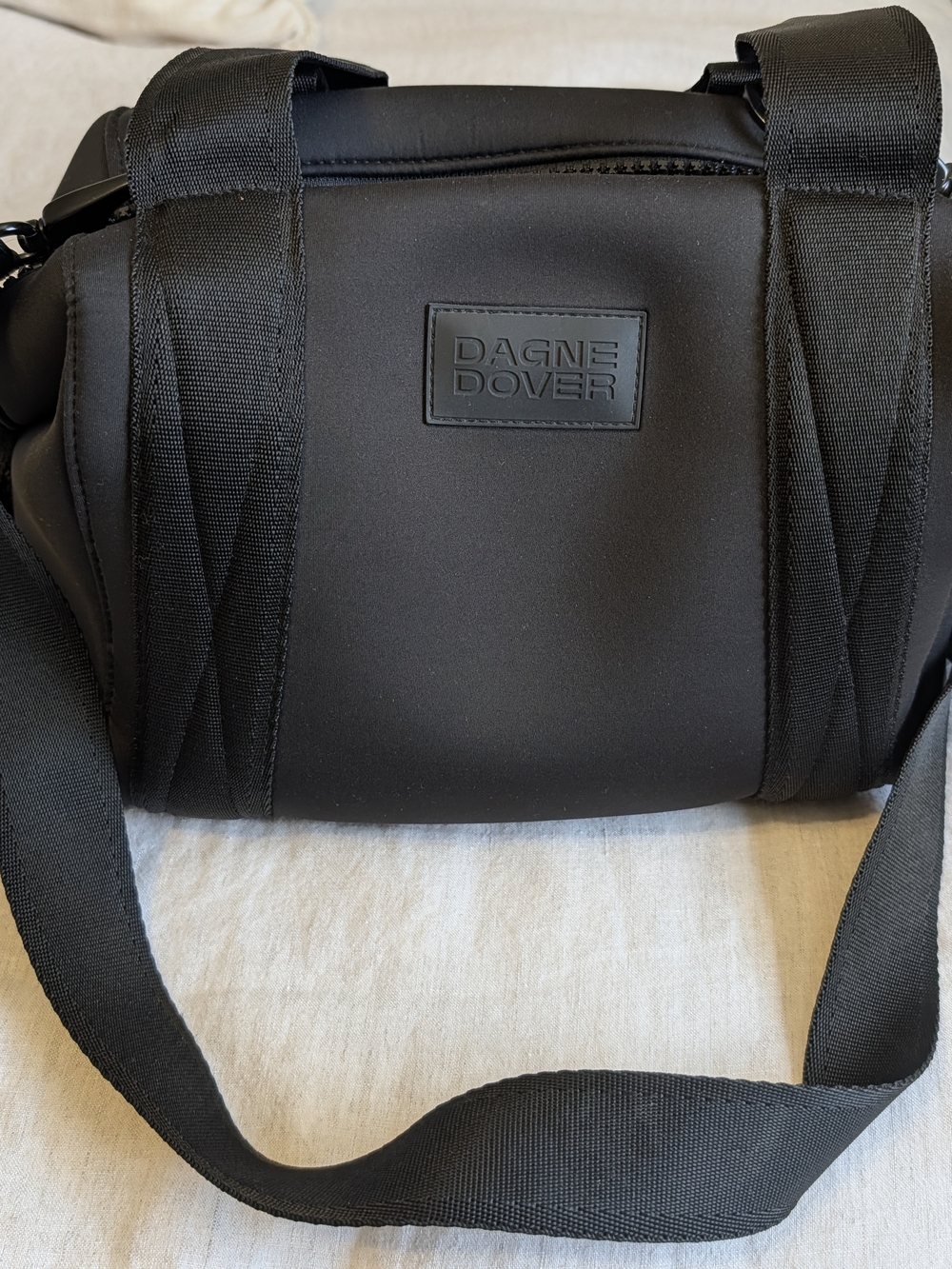 Dagne Dover Black Neoprene  Crossbody Bag